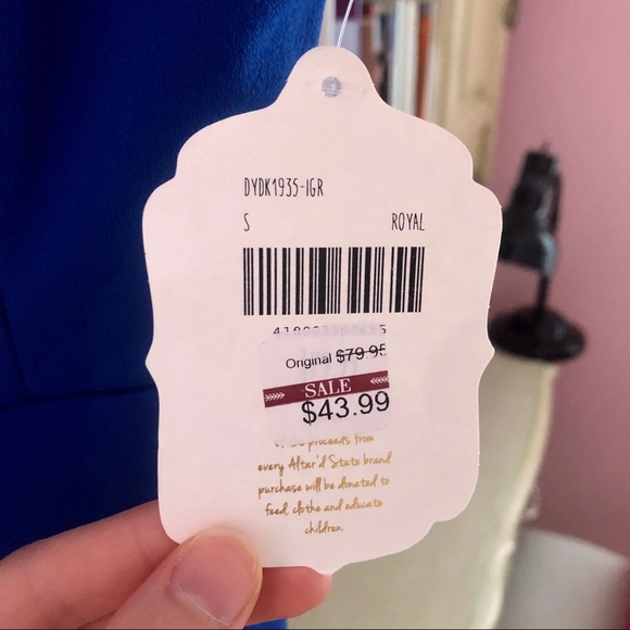 NWT Royal Blue Altar’d State Dress with Ruffles - Picture 9 of 9